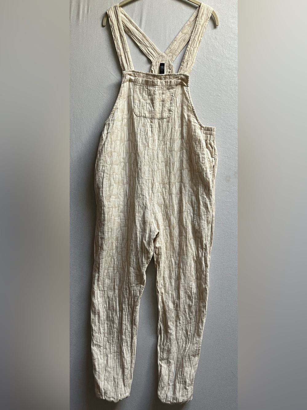 Smash + Tess x Hilary Duff Cotton Linen Cream Casual Overalls Sz XS